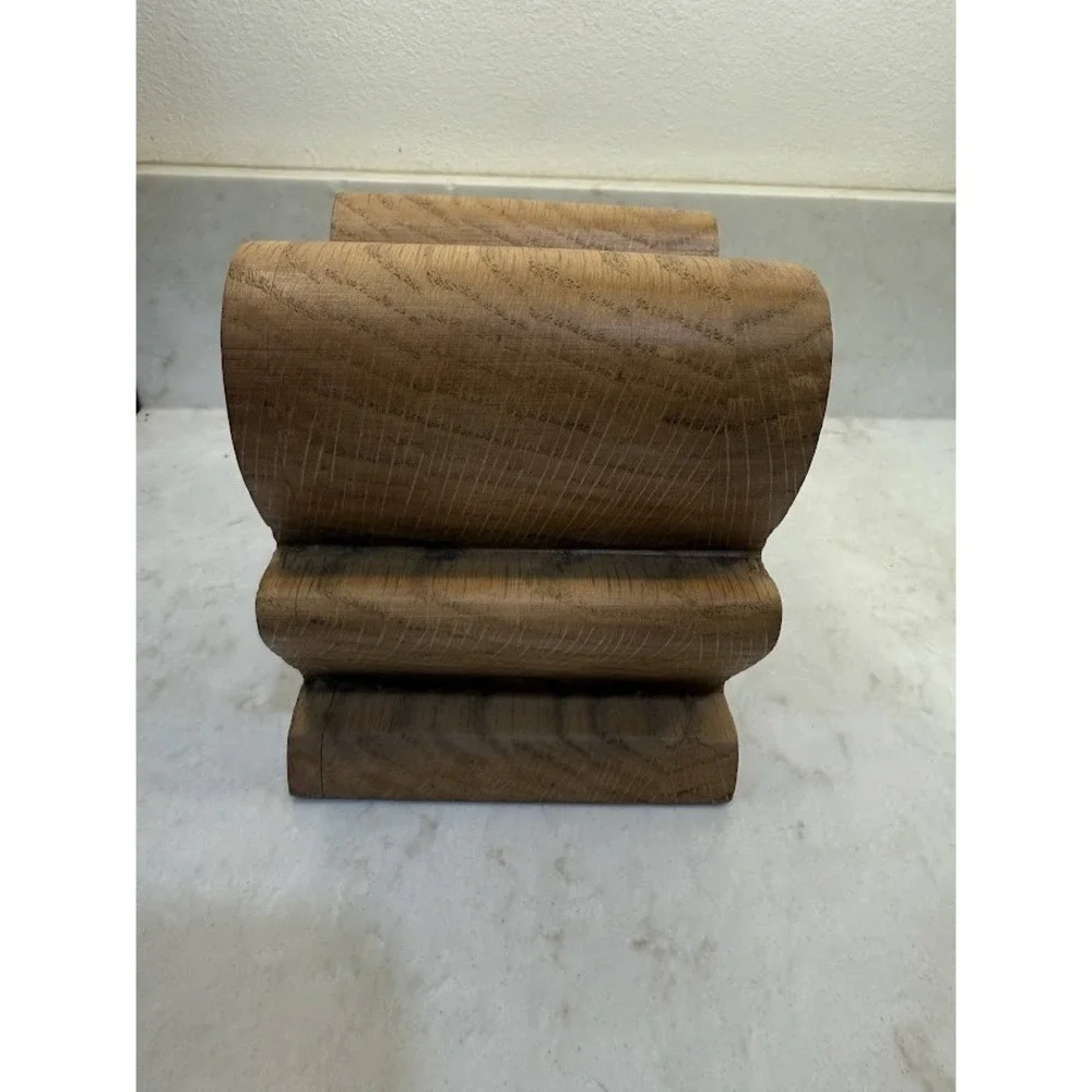 VTG Bandsaw Oak Carved Jewelry Trinket Ring Box Unique Gift Art Deco Style 50s